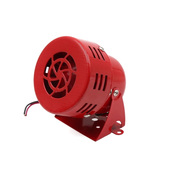 Unique Bargains DC12V Red Metal Electric Motorcycle Driven Raid Siren Horn Warning Loud Alarm