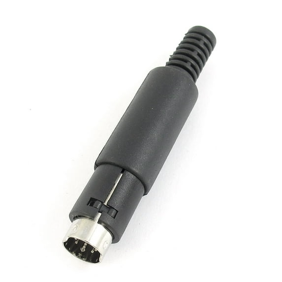 Unique Bargains DIN 8Pin Male Adapter Connector for 5mm Dia Audio Video Cable