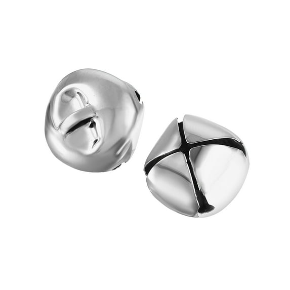 Unique Bargains DIY Small Bells 20mm/0.79-Inch 40pcs Craft Bells Bulk for Christmas Festival Party Home Silvery