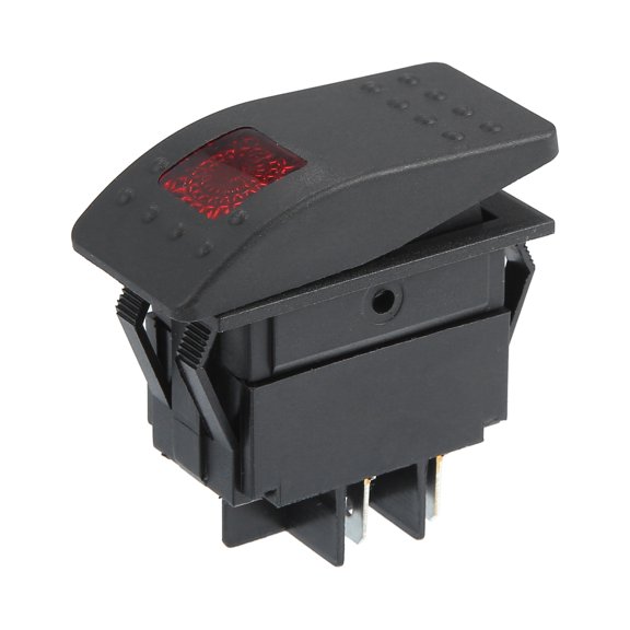Unique Bargains DPST 4 Pin Car Fog Lignt Boat Rocker Switch Button DC 12V Universal