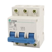 Uxcell DZ47-63 C63 AC 400V 63A 3 Pole Overload Protection Miniature Circuit Breaker