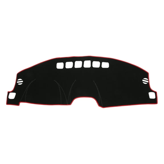 Unique Bargains Dash Cover Car Center Console Non-Slip Dash Board Mat for Jeep Compass 2009-2016 Polyester Black Red 1Pc