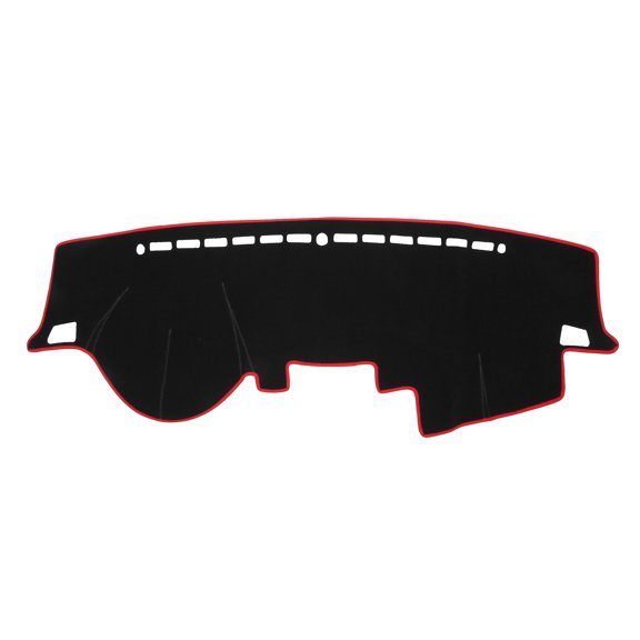 Unique Bargains Dash Cover Car Center Console Non-Slip Dash Board Mat for Kia Forte 2009-2016 Polyester Black Red 1Pc