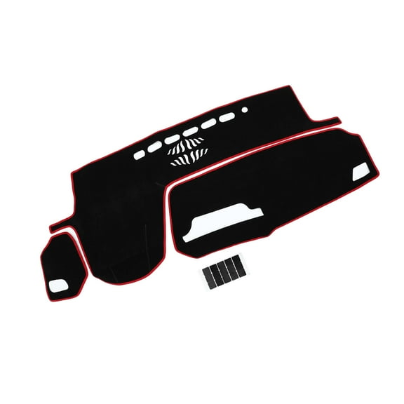 Unique Bargains Dash Cover Car Center Console for Lexus RX350 2020-2021 Polyester Black Red with Sticker 1 Set