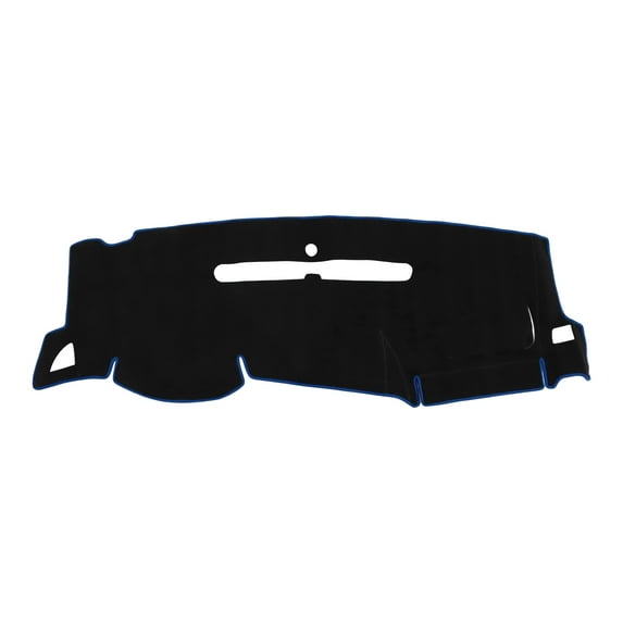 Unique Bargains Dash Cover for Chevrolet Silverado 2007-2013 No Hud Dashboard Cover Car Interior Anti-Slip/Anti Dust Polyester Black with Blue Edge 1 pcs
