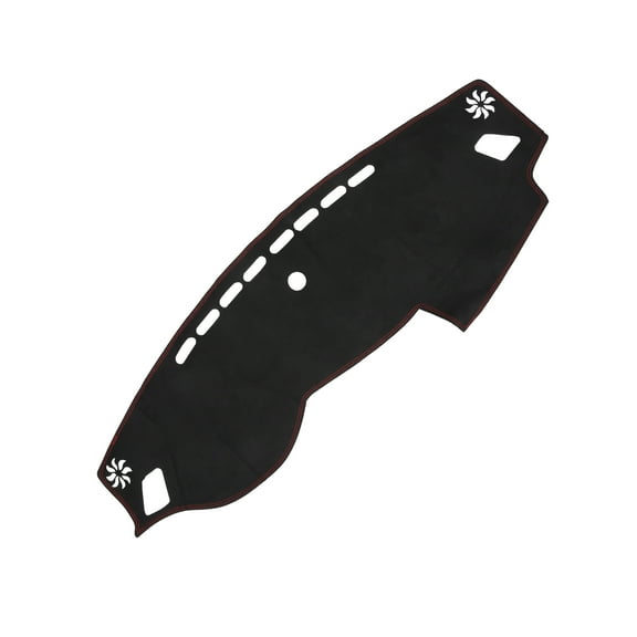 Unique Bargains Dash Cover Compatible for Kia Optima 2016-2020, Non-Slip Suede Black Red Center Console