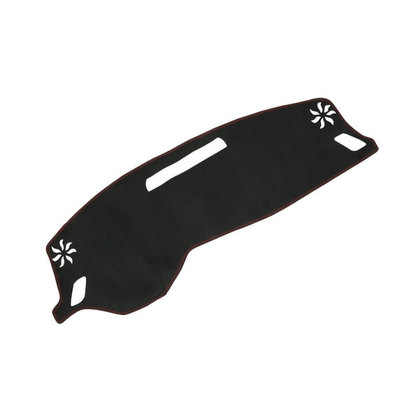 Unique Bargains Dash Cover Compatible for Mitsubishi Outlander 2023, Non-Slip Suede Black Red Center Console