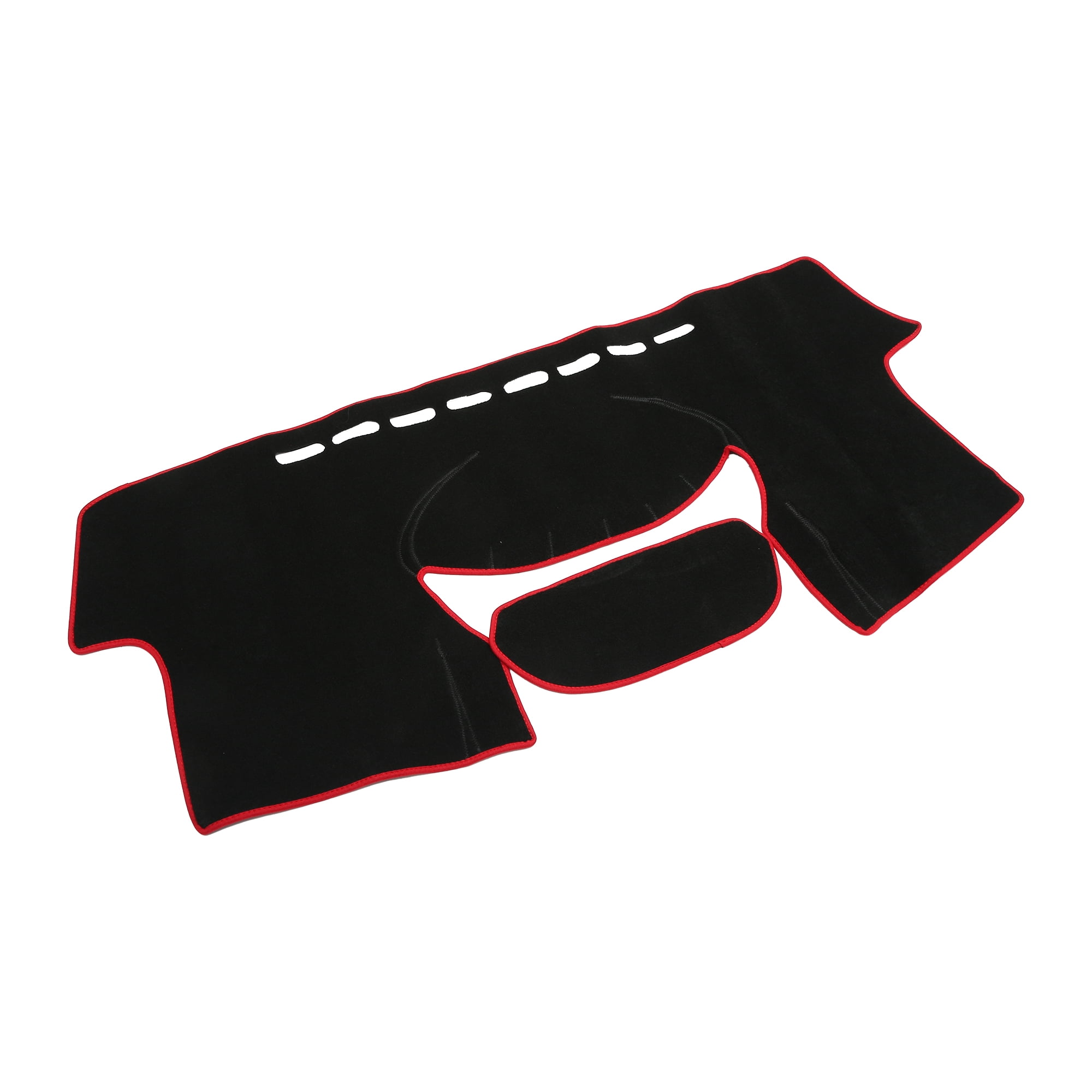 Unique Bargains Dash Cover Compatible for Toyota Yaris, Non-Slip Polyester Center Console Dashboard Cover Pad Carpet Red For TOYOTA YARIS 2004-2011