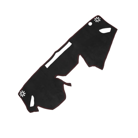 Unique Bargains Dash Cover Interior Non-Slip Dashboard Carpet Mat Pad for Subaru Impreza 2017-2020 Suede Black Red