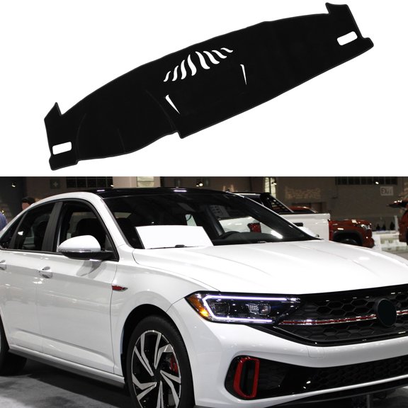 Unique Bargains Dash Cover Interior Non-Slip Dashboard Carpet Mat Pad for Volkswagen Atlas 2018-2023 Polyester Black