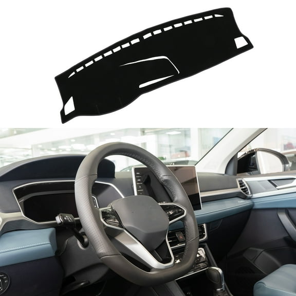 Unique Bargains Dash Cover Interior Non-Slip Dashboard Carpet Mat Pad for Volkswagen Taos SUV 2022-2023 Polyester Black