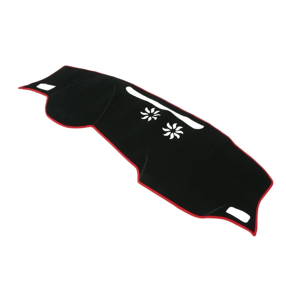 Unique Bargains Dash Cover for Audi Q3 2019-2022 Center Console Dashboard Cover Non-Slip Polyester Black Red 1 Pcs
