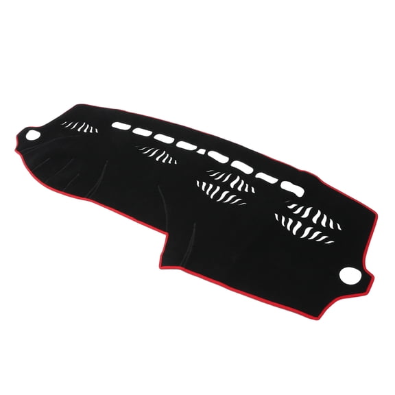 Unique Bargains Dash Cover for Audi Q7 2007-2015 Center Console Dashboard Cover Mat Non-Slip Polyester Black Red 1 Pcs