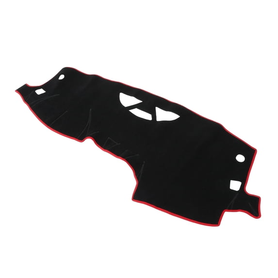 Unique Bargains Dash Cover for Audi TT 2007-2014 Center Console Dashboard Cover Mat Non-Slip Polyester Black Red 1 Pcs