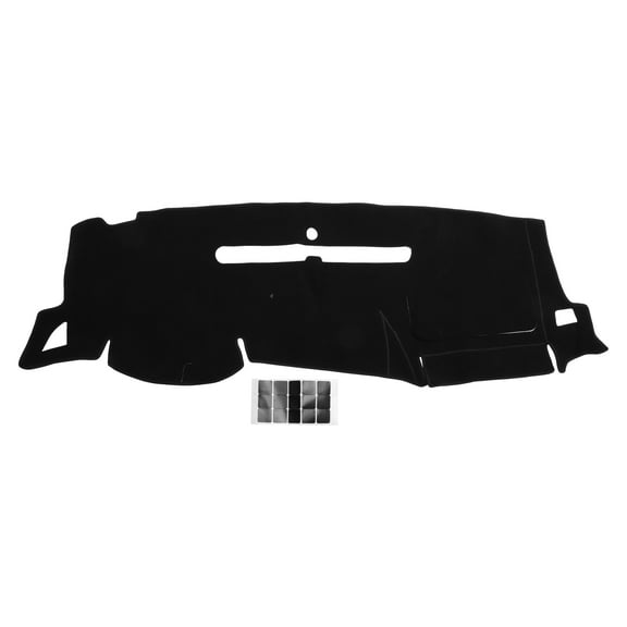 Unique Bargains Dash Cover for Chevrolet Silverado 2007-2013 Dash Board Mat with Sticker Polyester Center Console Dashboard Cover Pad Carpet Black