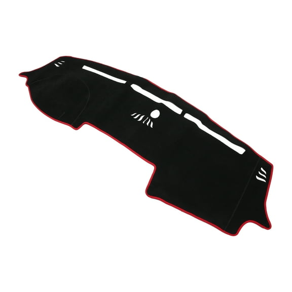 Unique Bargains Dash Cover for Dodge for Ram 1500 Non-Slip | Center Console Dash Cover Mat Black Red 1 Pcs