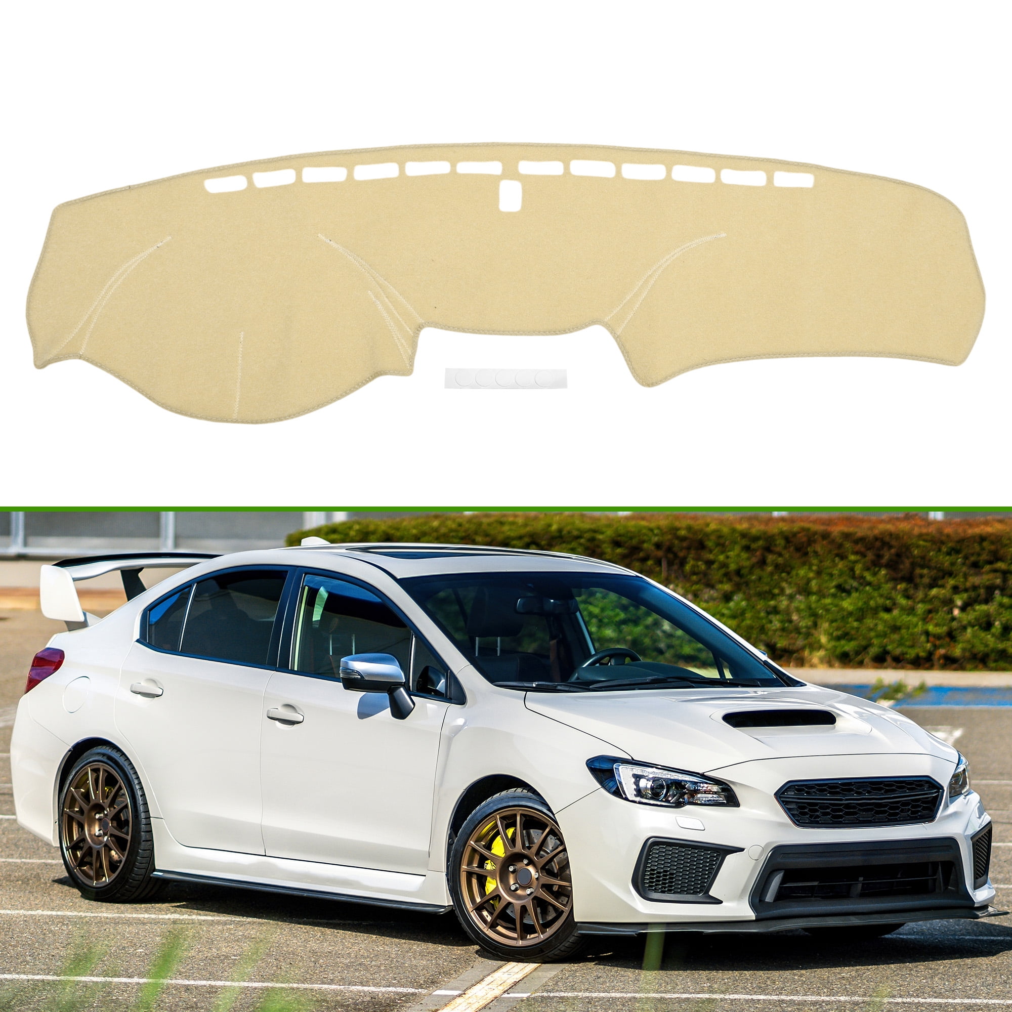 Unique Bargains Dash Cover for Honda Accord 2008-2013 Non-Slip Dashboard Mat Beige