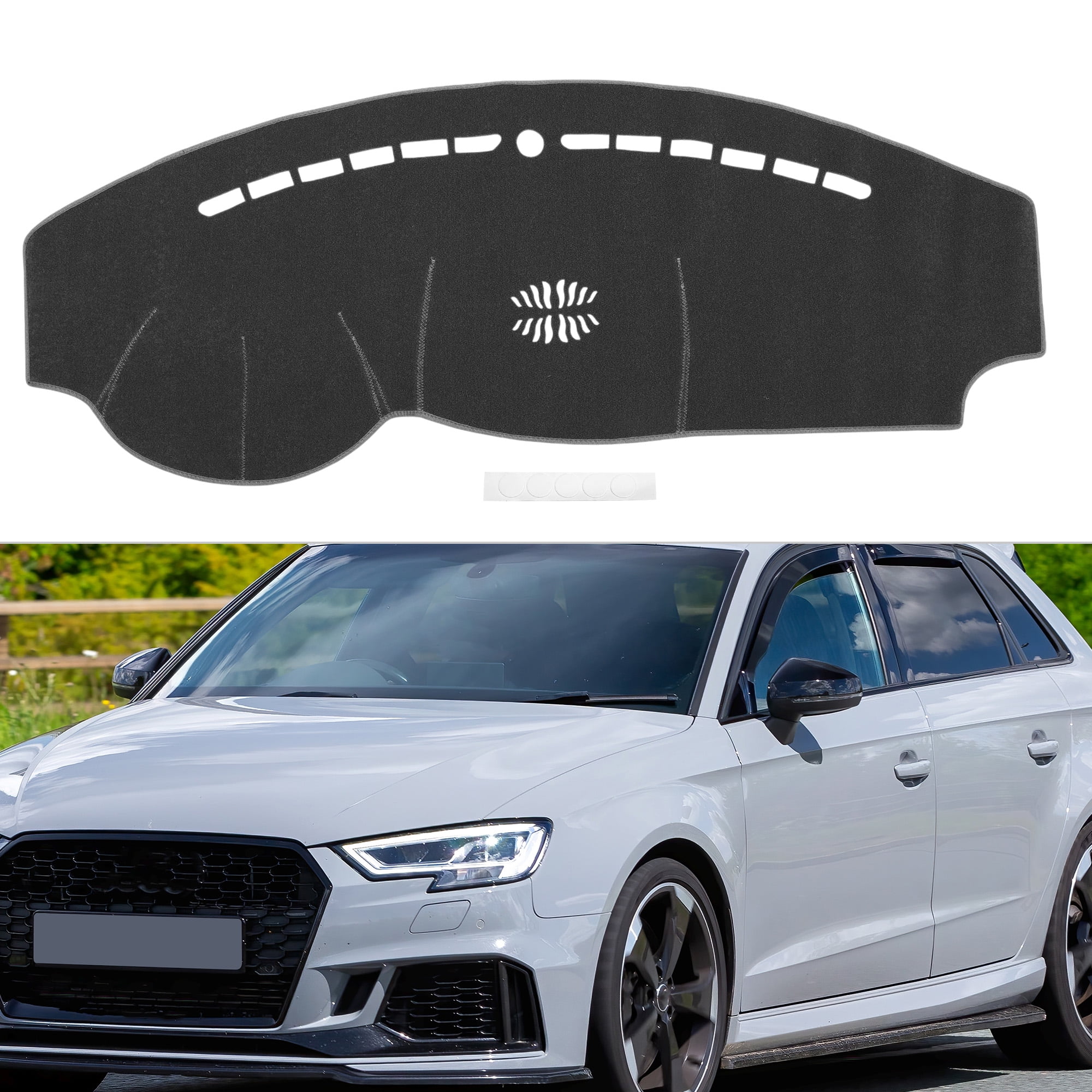 Unique Bargains Dash Cover for KIA Soul 2014-2019 Non-Slip Dashboard Carpet Mat Gray