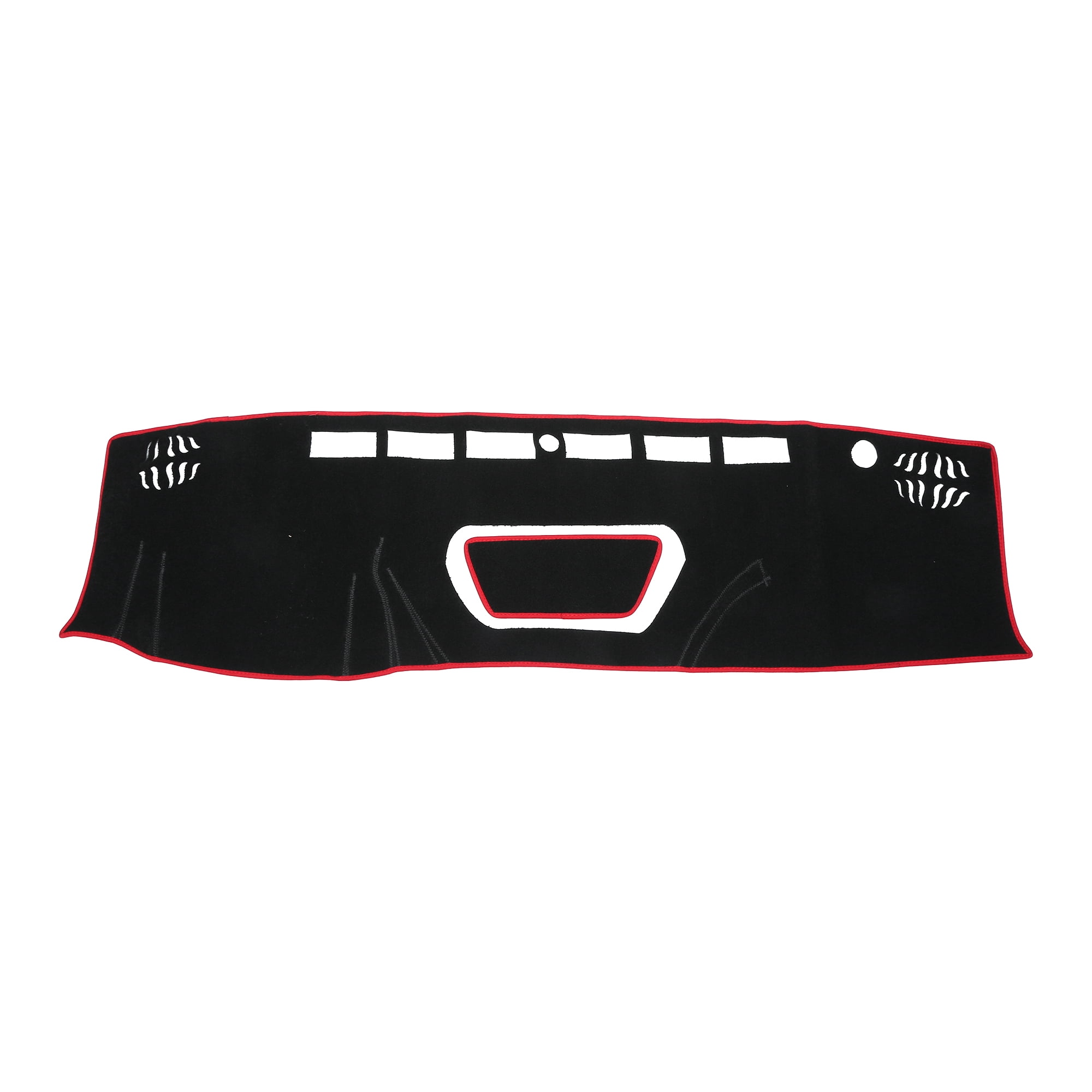 Unique Bargains Dash Cover for Nissan Frontier Non-Slip Console Mat Black Red 1 Pcs