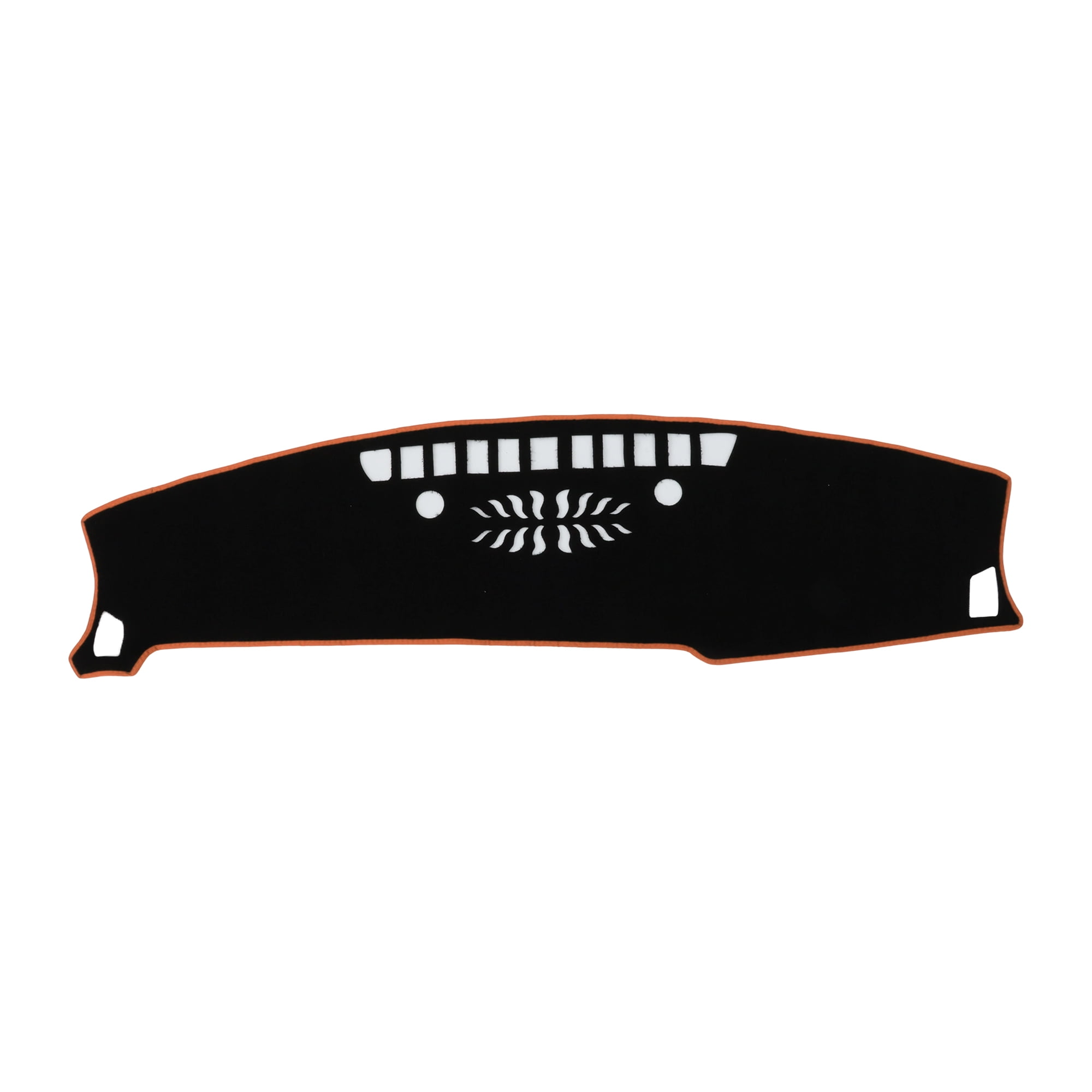 Unique Bargains Dashboard Cover for Kia Seltos 2024-2025 without Hud Dash Cover Mat Carpet Center Console Dash Cover Mat Polyester Black Orange 1 Pcs