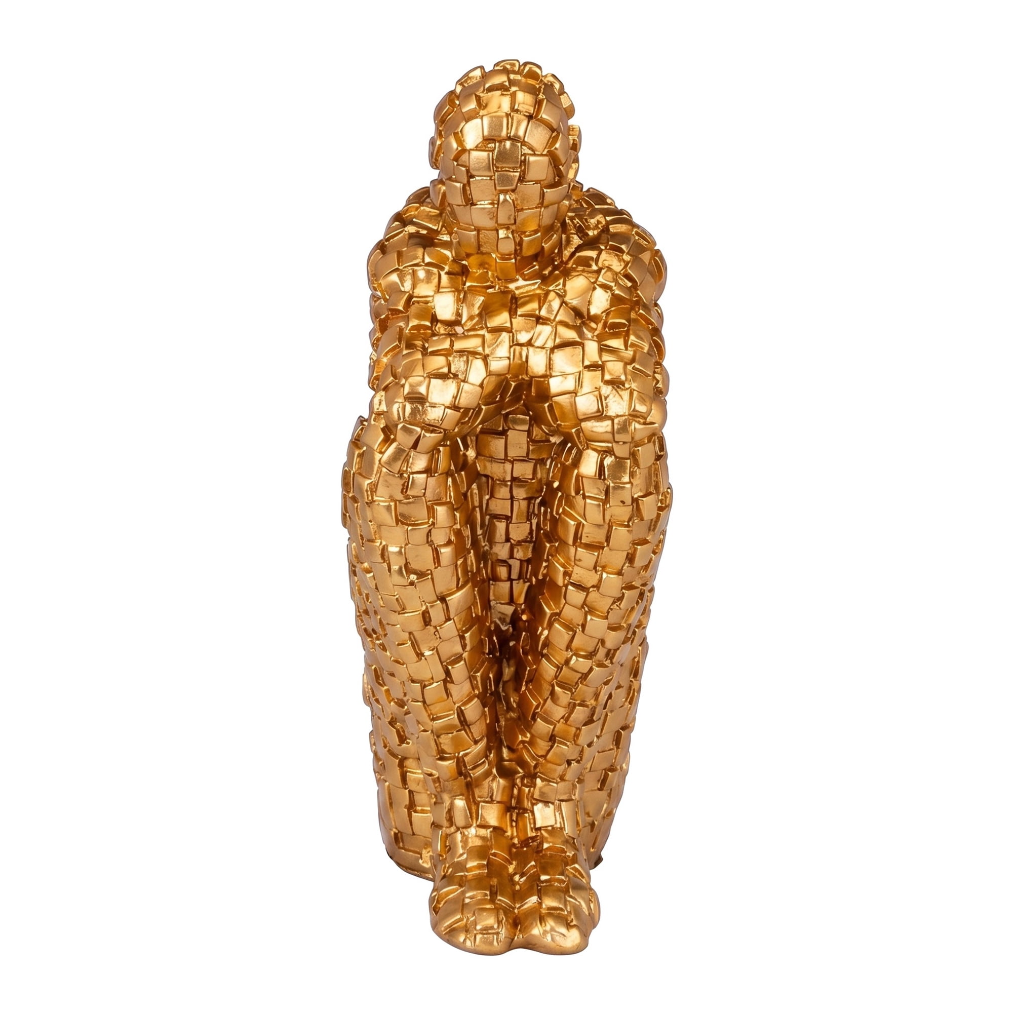 Unique Bargains Decorative Character Modern Figurine Book End Gold 4.1*2.6*7.9inch