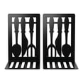 thumbnail image 1 of Unique Bargains Decorative Metal Bookends Book Ends for Book Black 4.6"L x 3.5"W x 6.8"H, 1 of 6