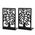 thumbnail image 1 of Unique Bargains Exquisite Decorative Metal Bookends for Home Office and Library Black Style A 4.7"x3.3"x6.9", 1 of 5