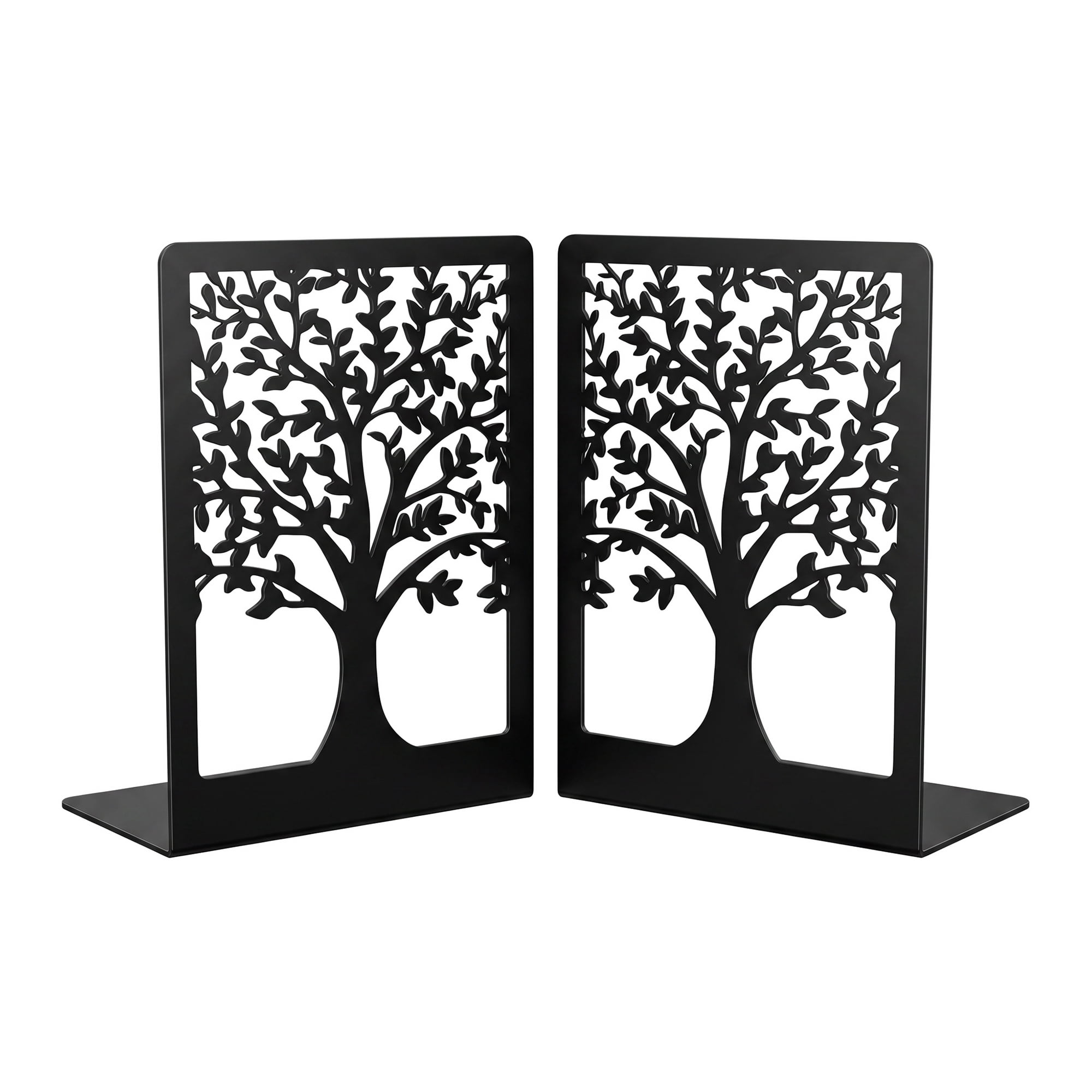 Unique Bargains Exquisite Decorative Metal Bookends for Home Office and Library Black Style C 4.7"x3.3"x6.9"