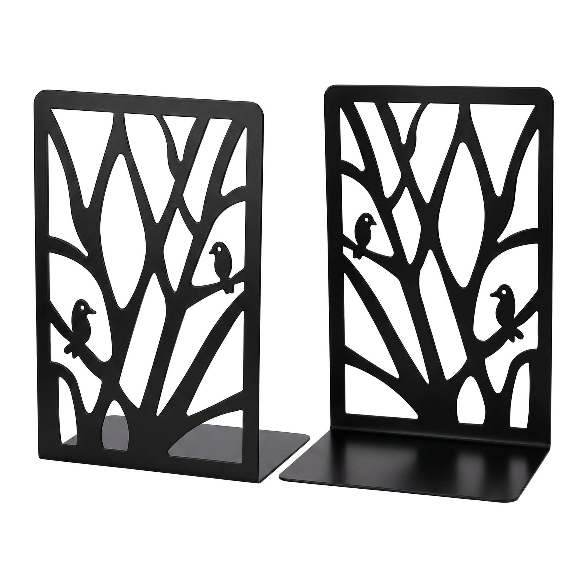 Unique Bargains Exquisite Decorative Metal Bookends for Home Office and Library White Style B 4.7"x3.5"x6.9"