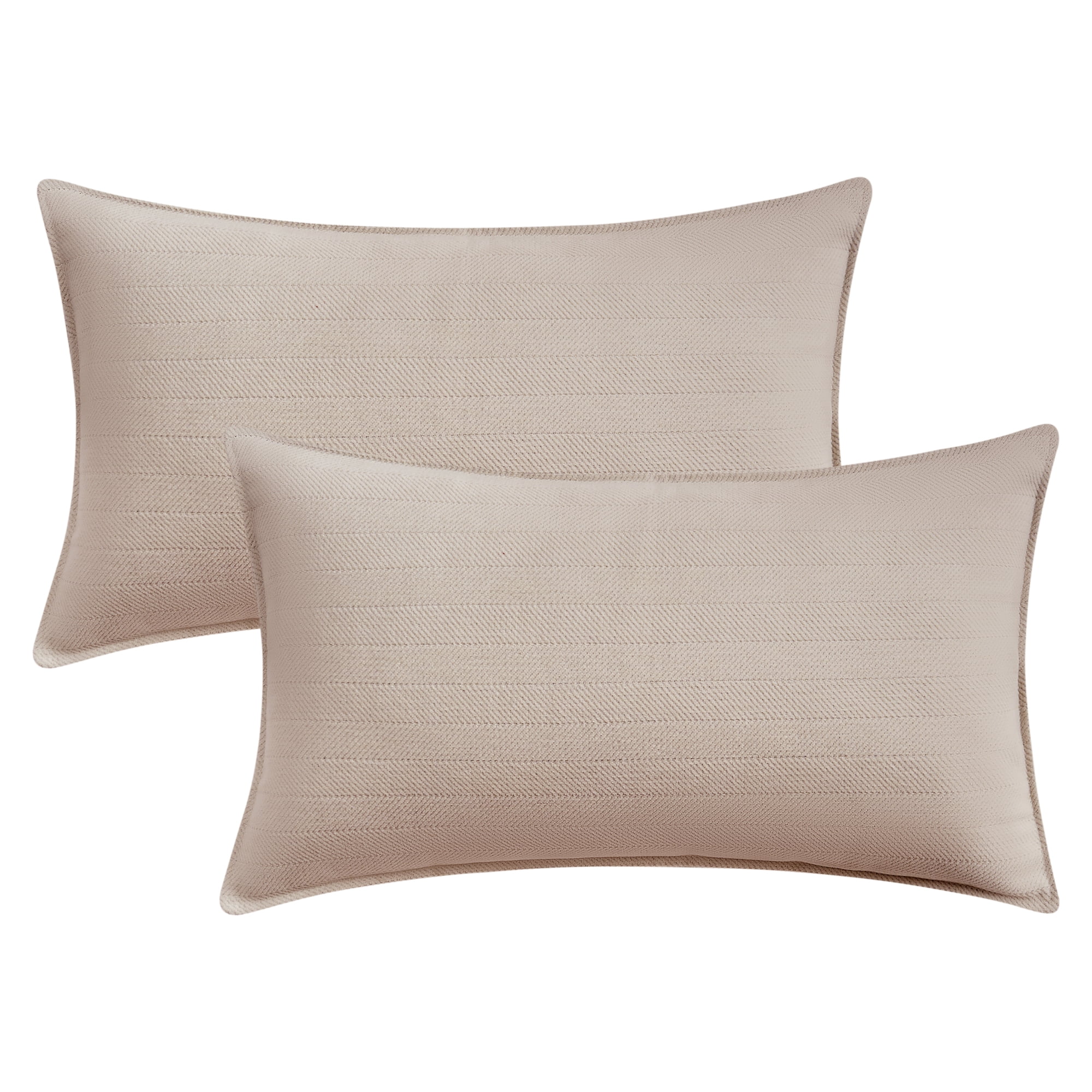 Unique Bargains Decorative Soft Chenille Pillow Covers Beige 12" x 20"