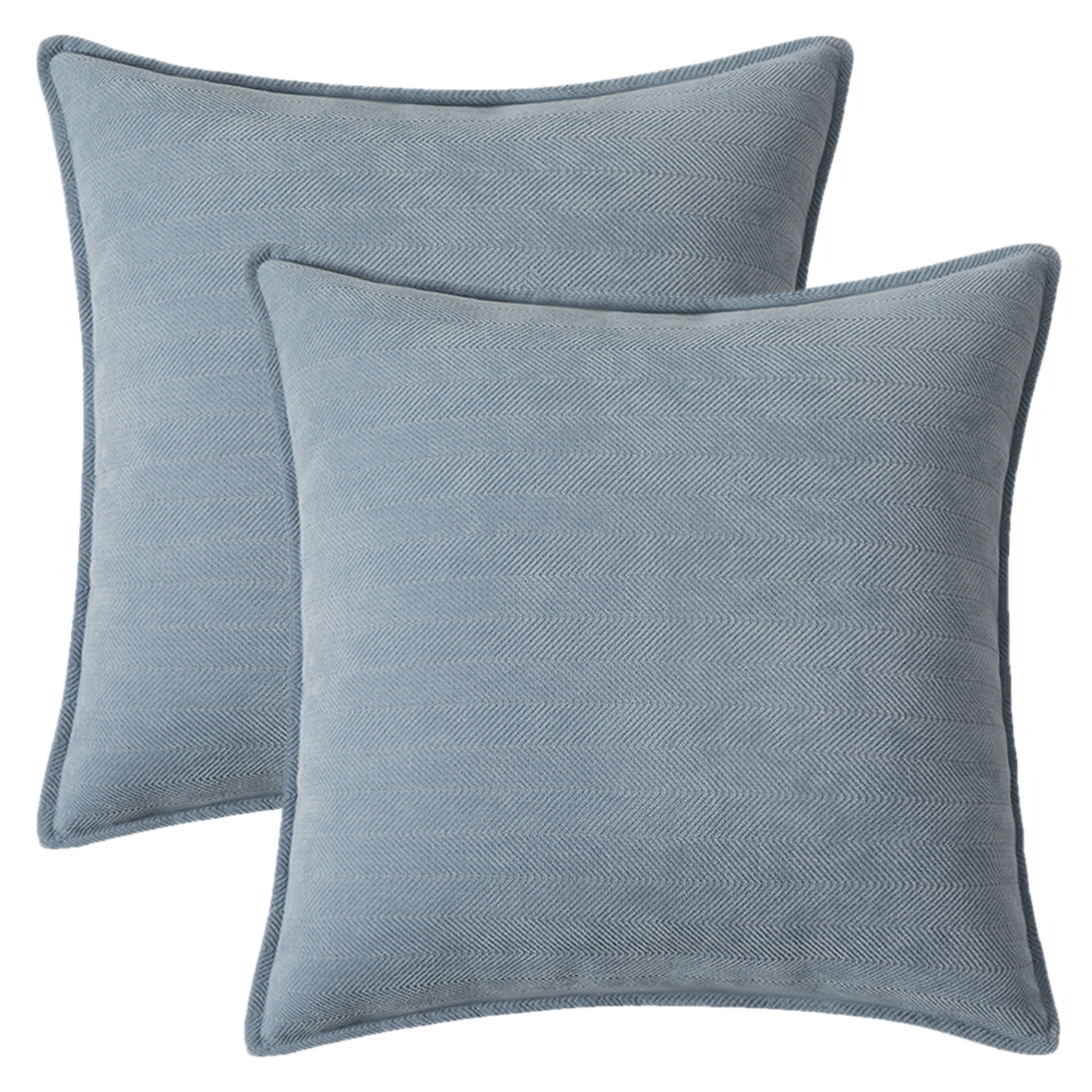 Unique Bargains Decorative Soft Chenille Pillow Covers Blue 18" x 18"