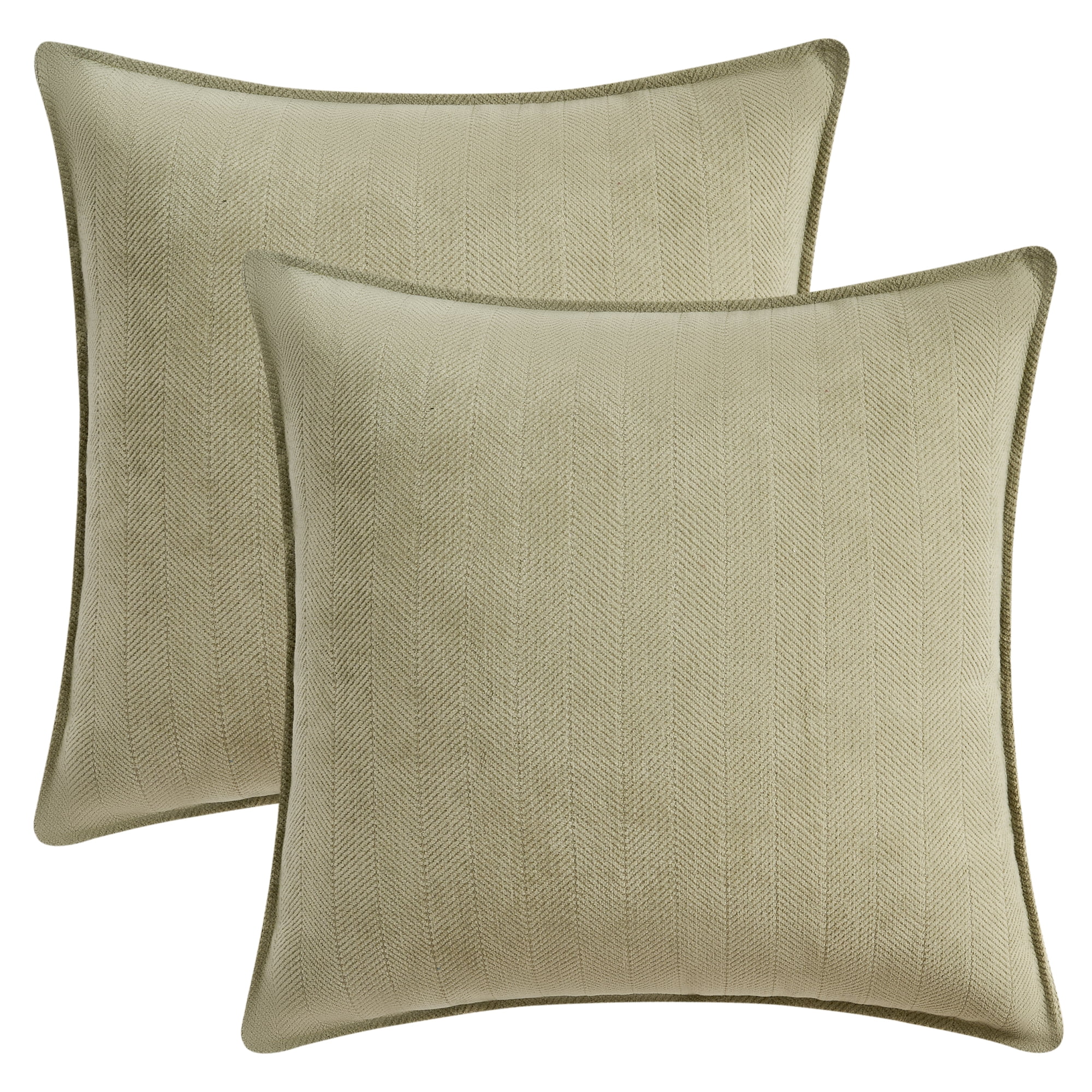 Unique Bargains Decorative Soft Chenille Pillow Covers Light Green 20 x 20 Inch