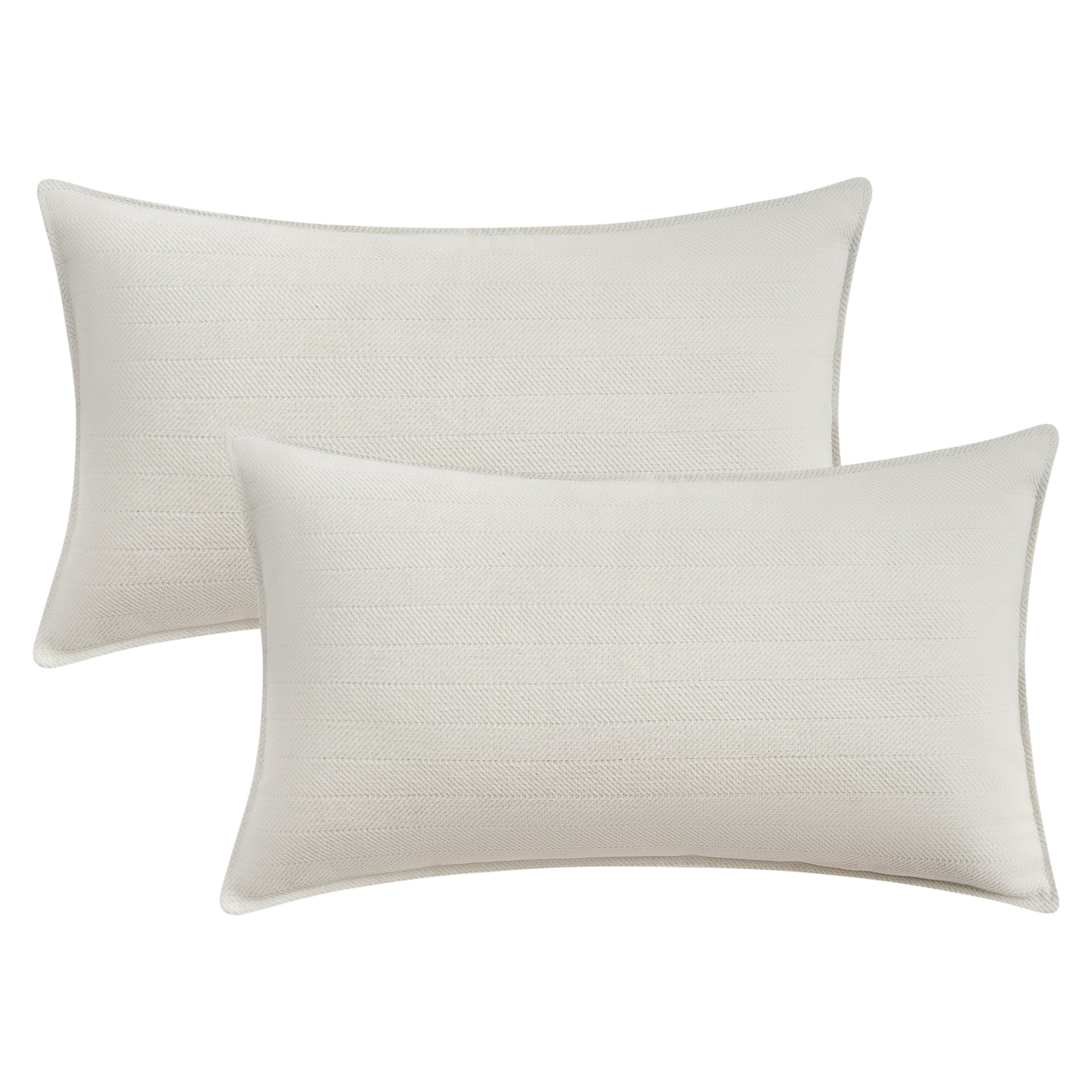 Unique Bargains Decorative Soft Chenille Pillow Covers White 12" x 20"