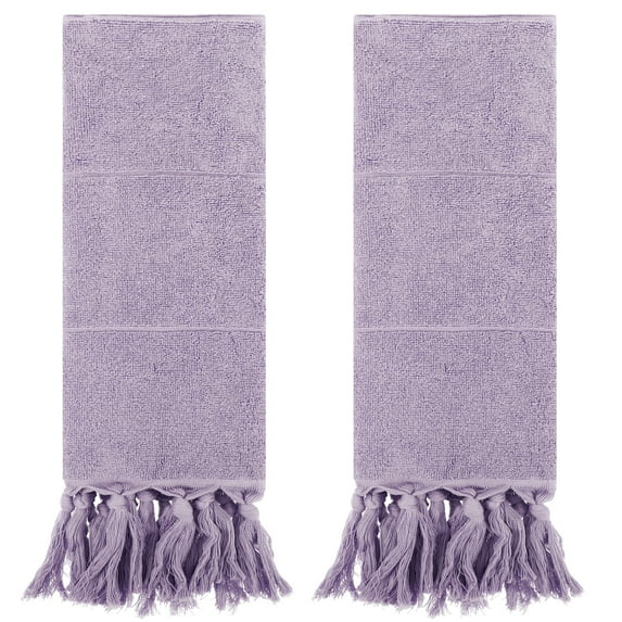 Unique Bargains Decorative Turkish Hand Towels for Bathroom Purple 2 Pieces