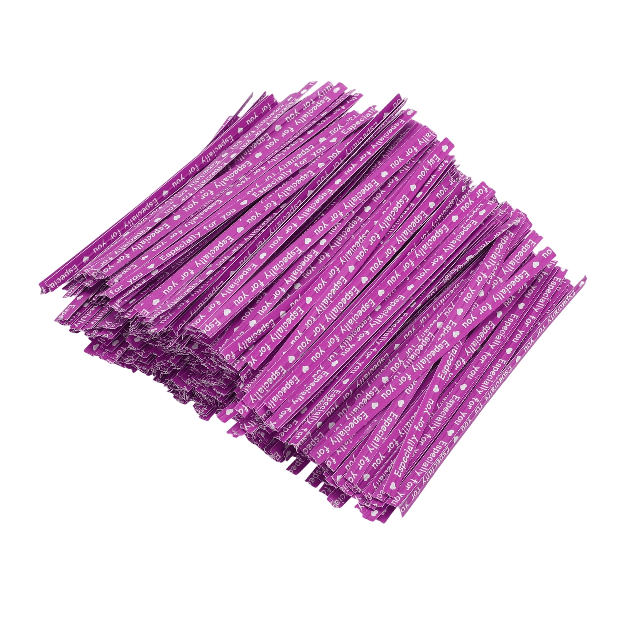 Unique Bargains Decorative Twist Ties for Gift Wrap and Crafts 700 Pcs Dark Pink