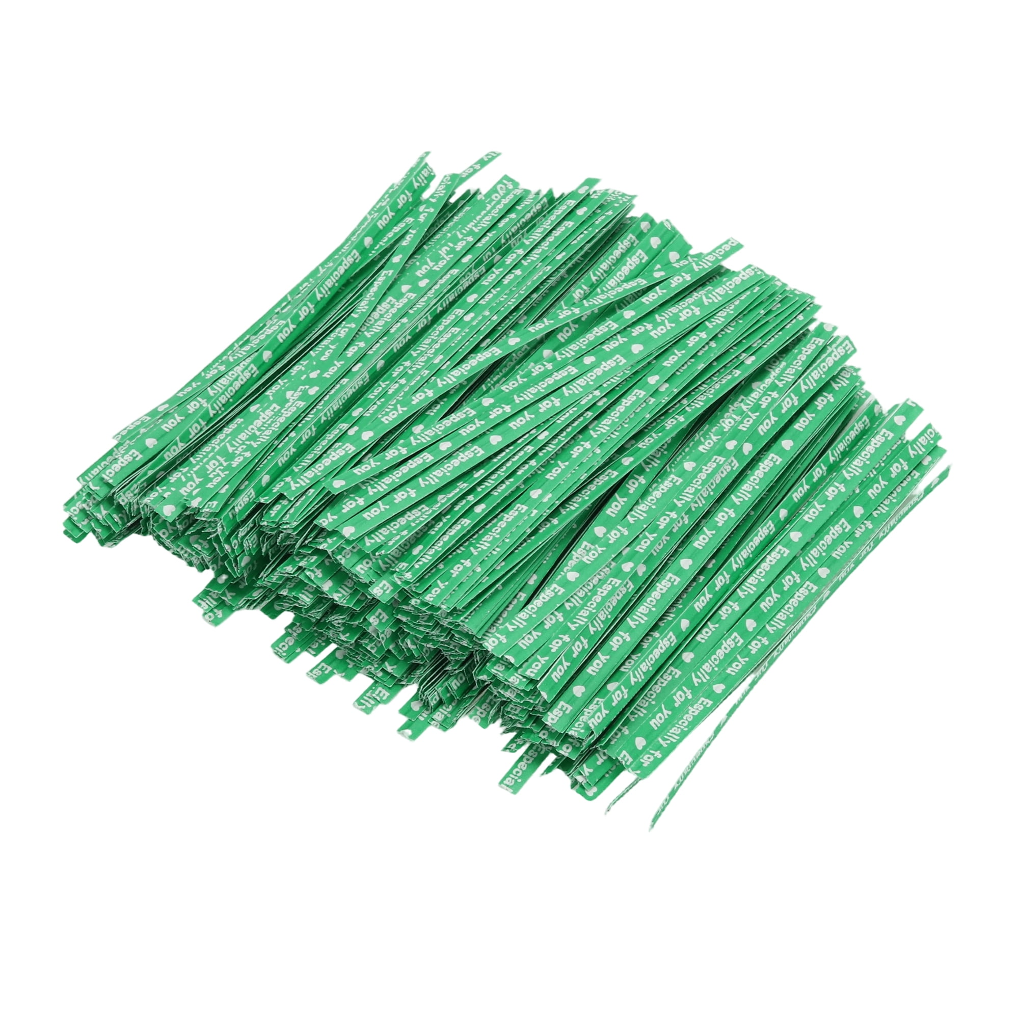 Unique Bargains Decorative Twist Ties for Gift Wrap and Crafts 700 Pcs Green