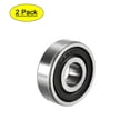 thumbnail image 1 of Unique Bargains Deep Groove Ball Bearing 6200RS Double Sealed, 10mmx30mmx9mm Carbon Steel 2Pcs, 1 of 4