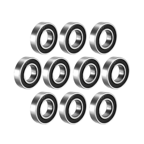 Unique Bargains Deep Groove Ball Bearing 6901RS Double Sealed, 12mmx24mmx6mm Carbon Steel 10Pcs