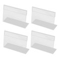 thumbnail image 1 of Unique Bargains Desk Plastic Business Name Card Holder Display Stand Acrylic 4pcs, 1 of 2