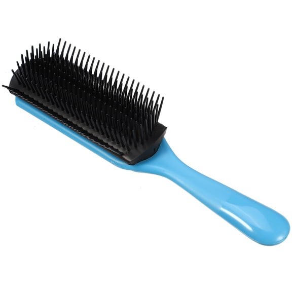 Unique Bargains Hair Brush 9 Row Styling Brush for Women Detangling Brush Travel Wet Hair Brush for Curly Hair Blue, Black
