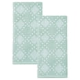 thumbnail image 1 of Unique Bargains Diamond Pattern Cotton Hand Towel Blue 29" x 13", 1 of 4