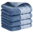thumbnail image 1 of Unique Bargains Diamond Pattern Hand Towel Thick Cotton Towels Blue 4-Piece, 1 of 5