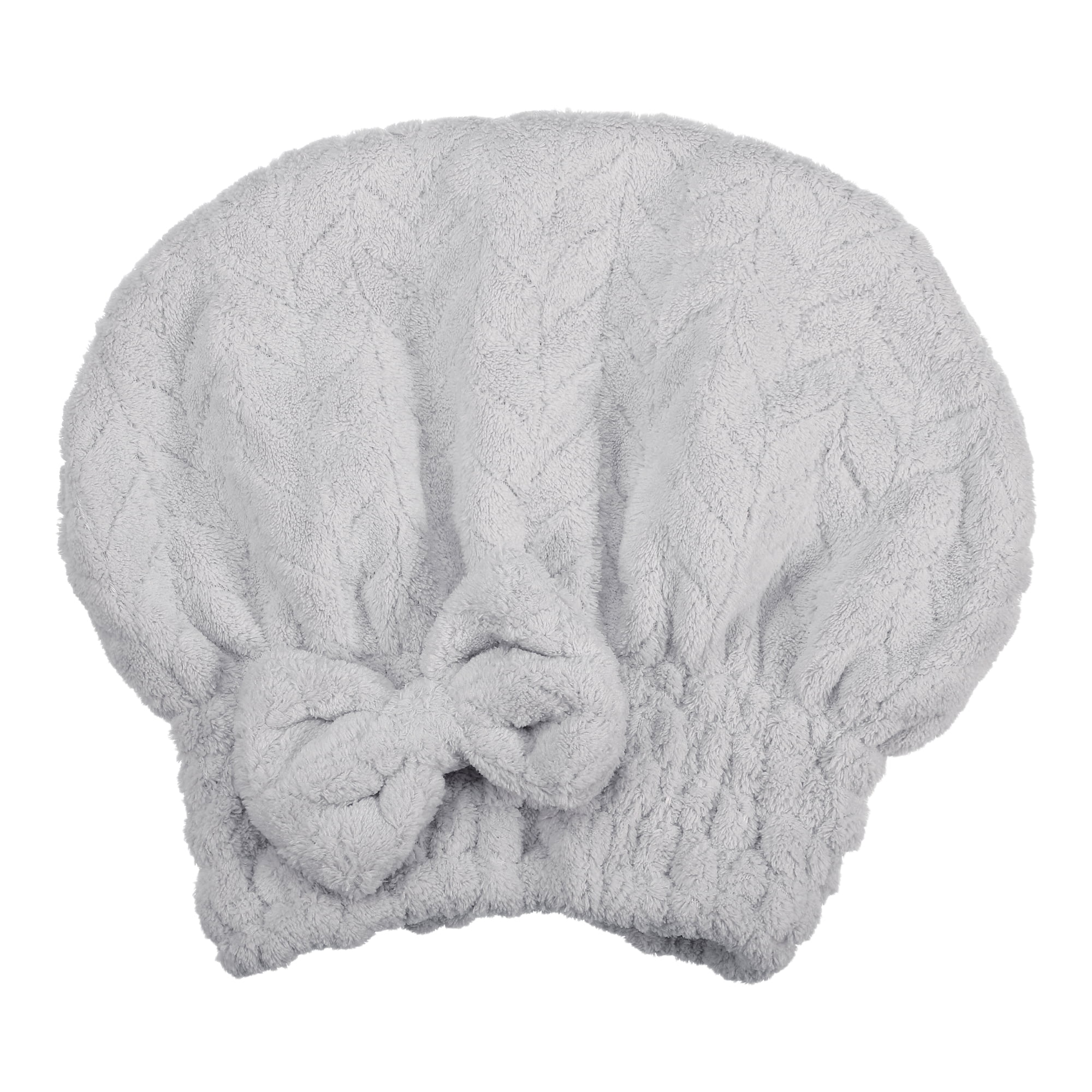Unique Bargains Diamond Shape Hair Drying Towel Dry Cap Quick Drying Lightweight Gray