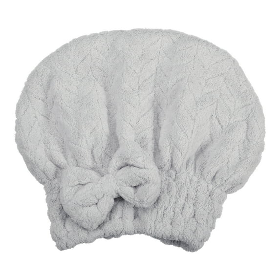 Unique Bargains Diamond Shape Hair Drying Towel Dry Cap Quick Drying Lightweight Gray