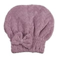 thumbnail image 1 of Unique Bargains Diamond Shape Hair Drying Towel Dry Cap Quick Drying Lightweight Purple, 1 of 7