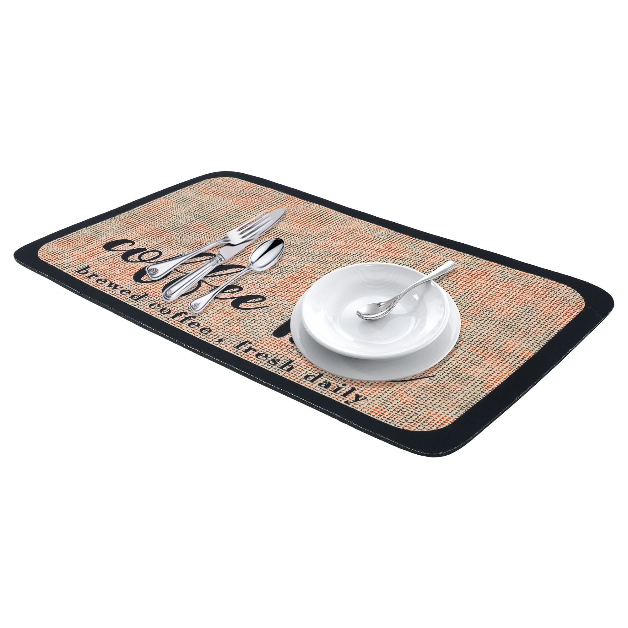 Unique Bargains Diatomaceous Coffee Bar Mat Quick Dry Dish Drying Mats Khaki 19.7*11.8 in