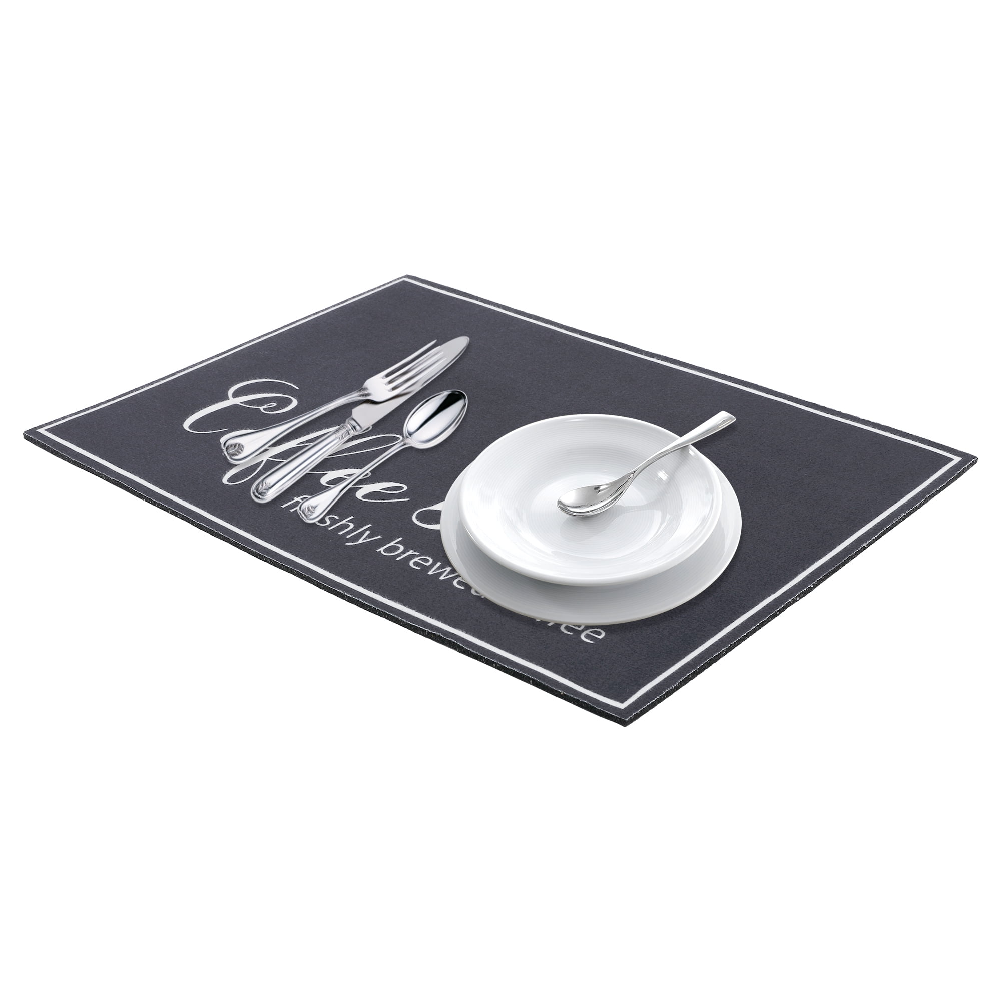 Unique Bargains Diatomaceous Quick Dry Coffee Mat for Kitchen Dark Gray 15.7*11.8 inch