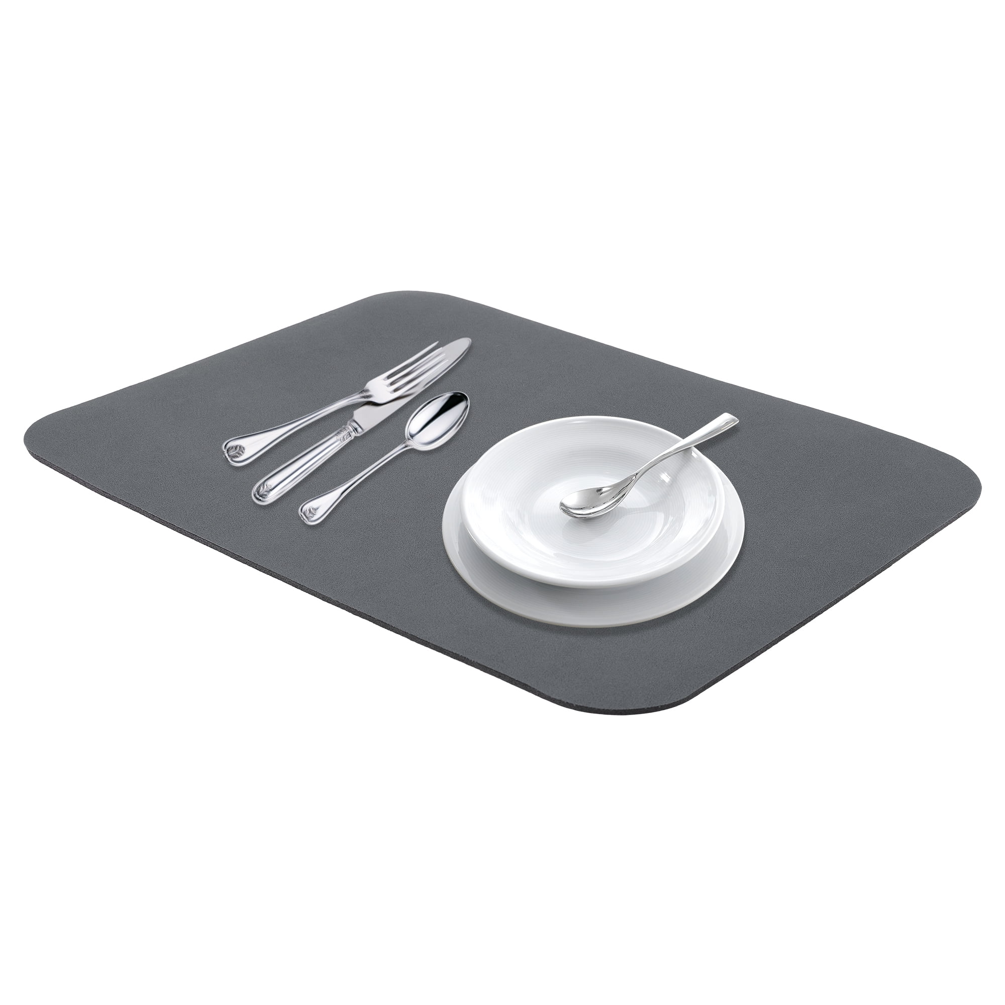 Unique Bargains Diatomaceous Stone Dish Countertop Drying Mat Navy Blue 15.7*11.8 inch