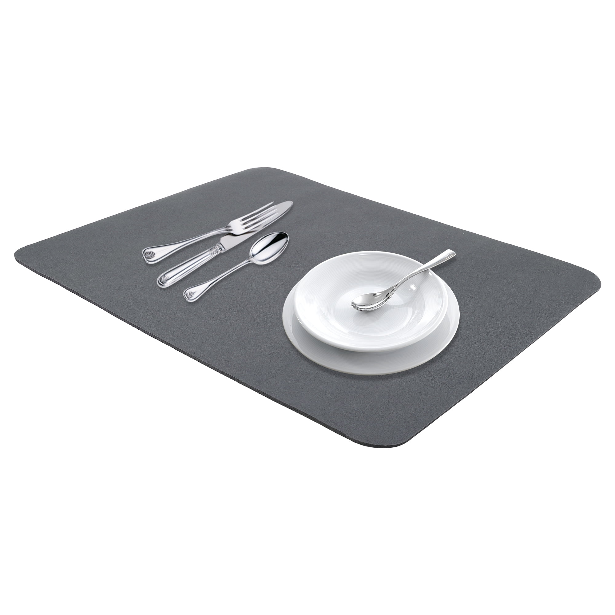 Unique Bargains Diatomaceous Stone Dish Countertop Drying Mat Navy Blue 19.7*15.7 inch