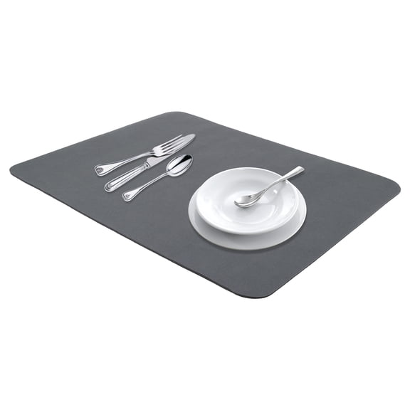 Unique Bargains Diatomaceous Stone Dish Countertop Drying Mat Navy Blue 19.7*15.7 inch